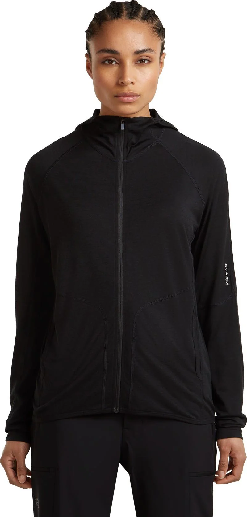 150 MerinoFine Ace LS Zip Hoodie - Womens - Image 2
