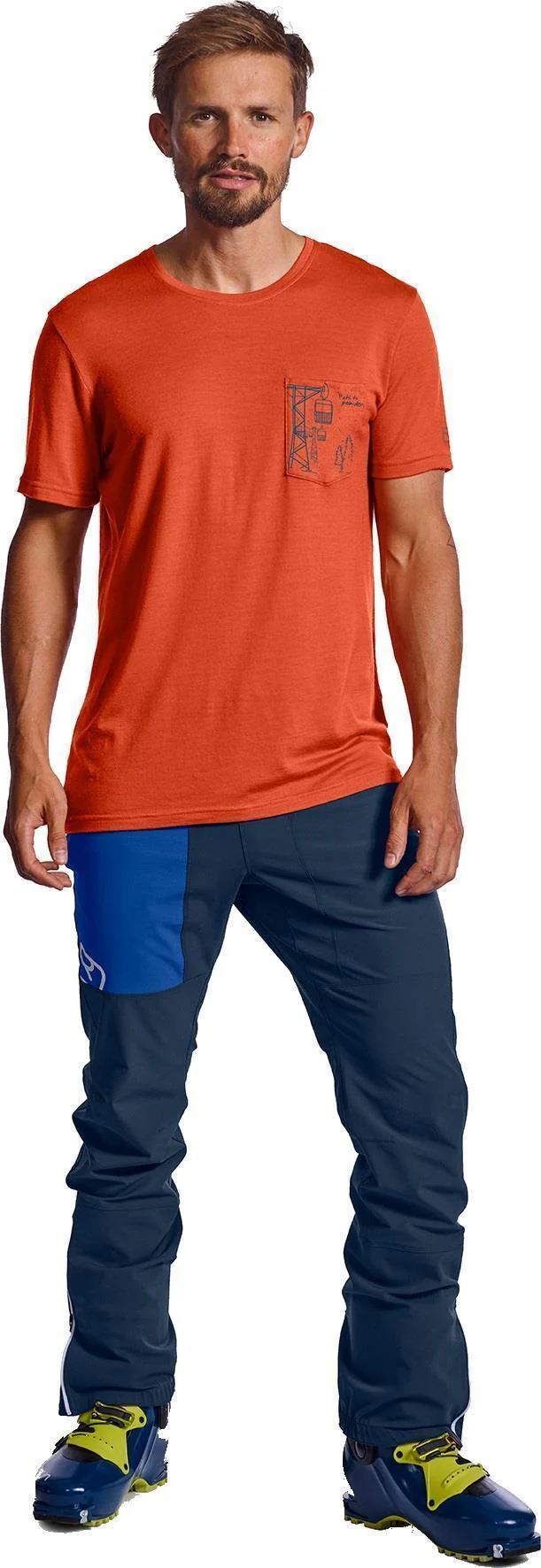 185 Merino Way To Powder T-Shirt - Mens - Image 4