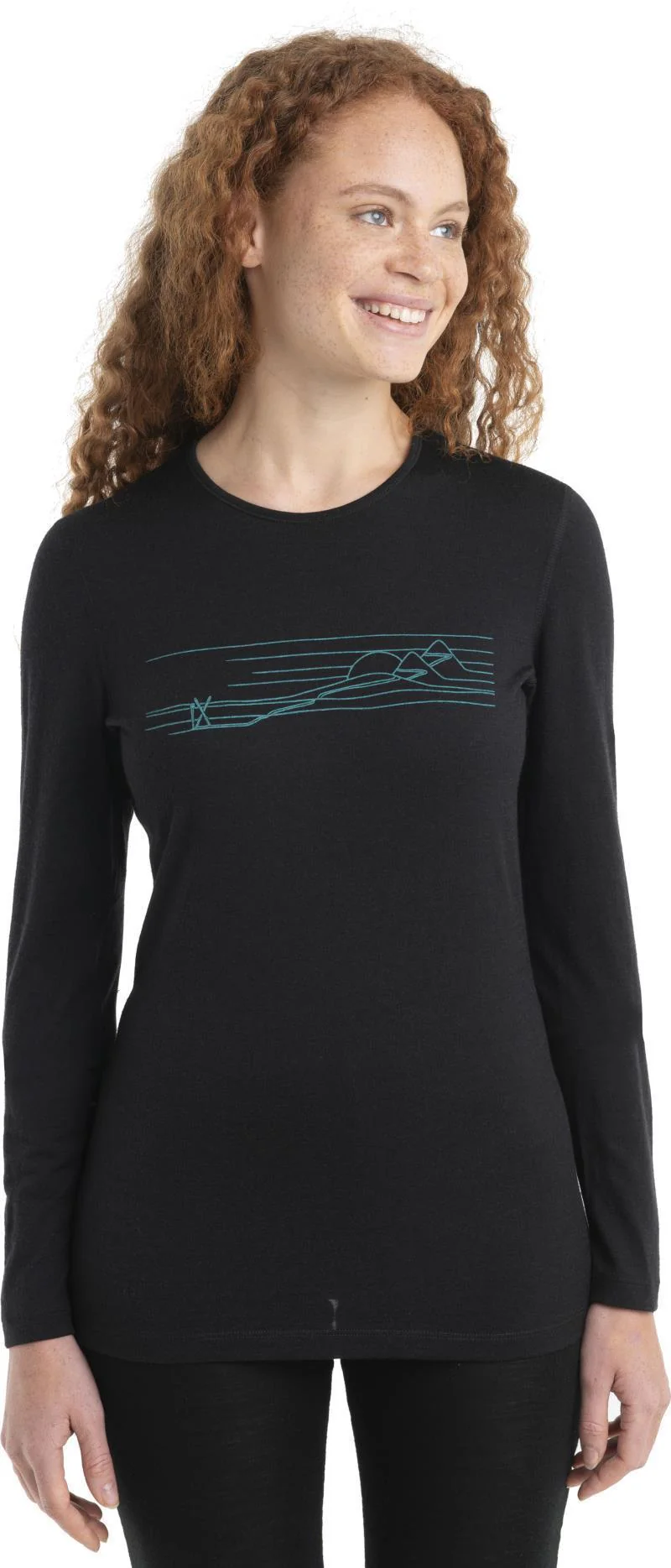 200 Oasis LS Crewe - Ski Stripes - Womens - Image 4