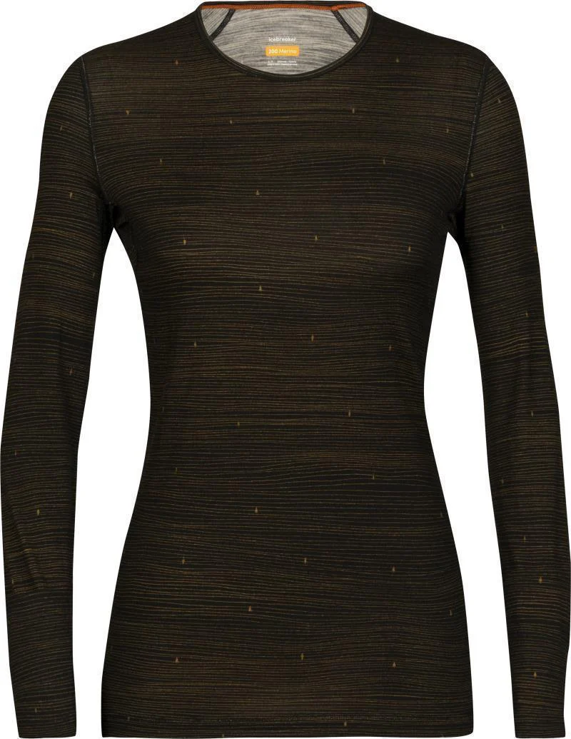 200 Oasis LS Crewe - Ski Tracks - Womens