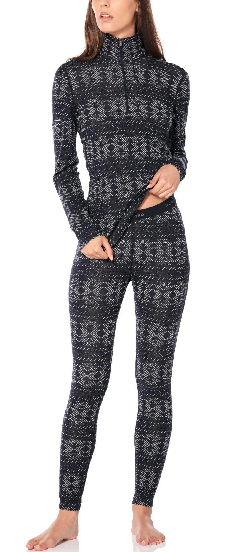 250 Vertex LS Half Zip - Crystalline - Womens - Image 4