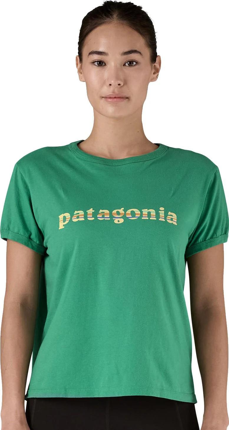 `73 Text Logo Organic Ringer SS Tee - Womens - Image 10
