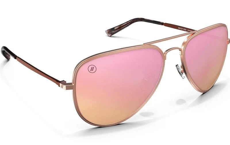 A Series - Ashley Kidd, Matte Rose Gold Frame, Polarized Rose Mirror Lens - Image 2