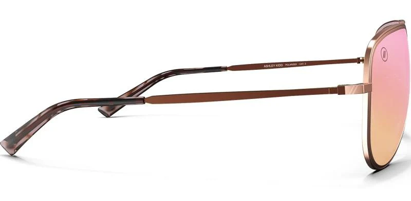 A Series - Ashley Kidd, Matte Rose Gold Frame, Polarized Rose Mirror Lens - Image 3
