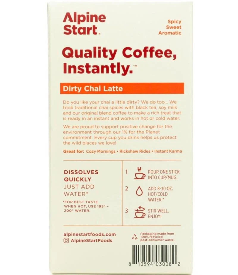 Alpine Start - Dirty Chai Latte - 5 Pack - Image 3