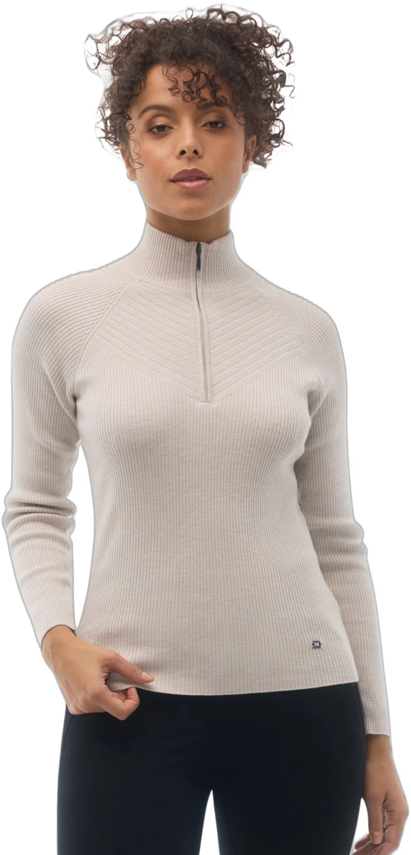 Astra Half Zip Fitted Sweater - Womens - Image 3