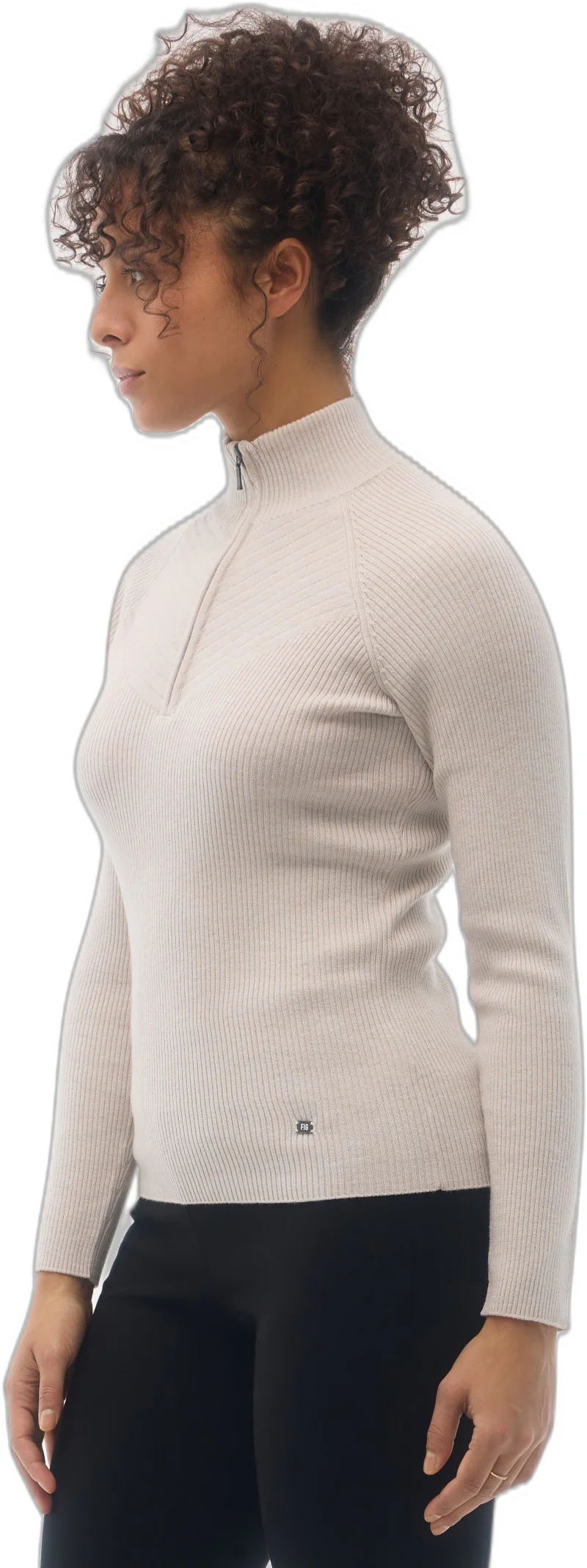 Astra Half Zip Fitted Sweater - Womens - Image 4