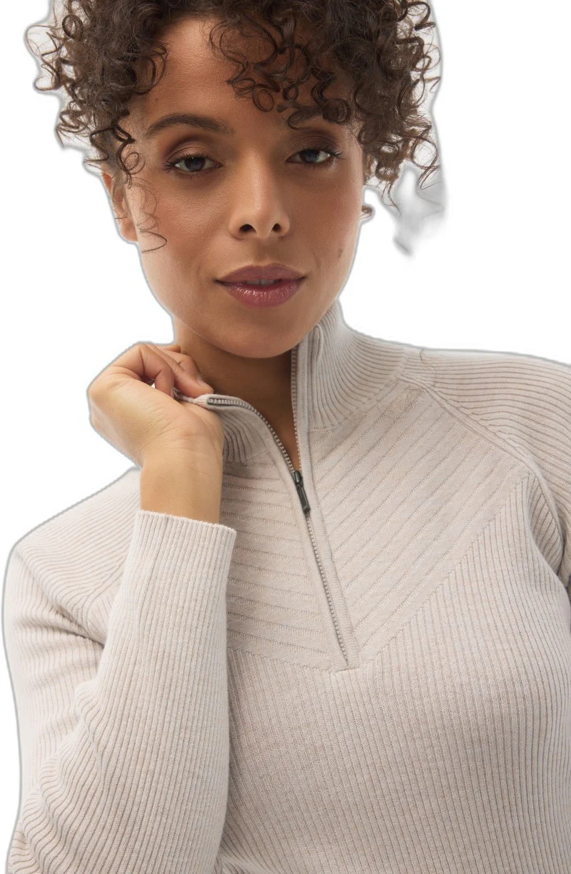 Astra Half Zip Fitted Sweater - Womens - Image 5