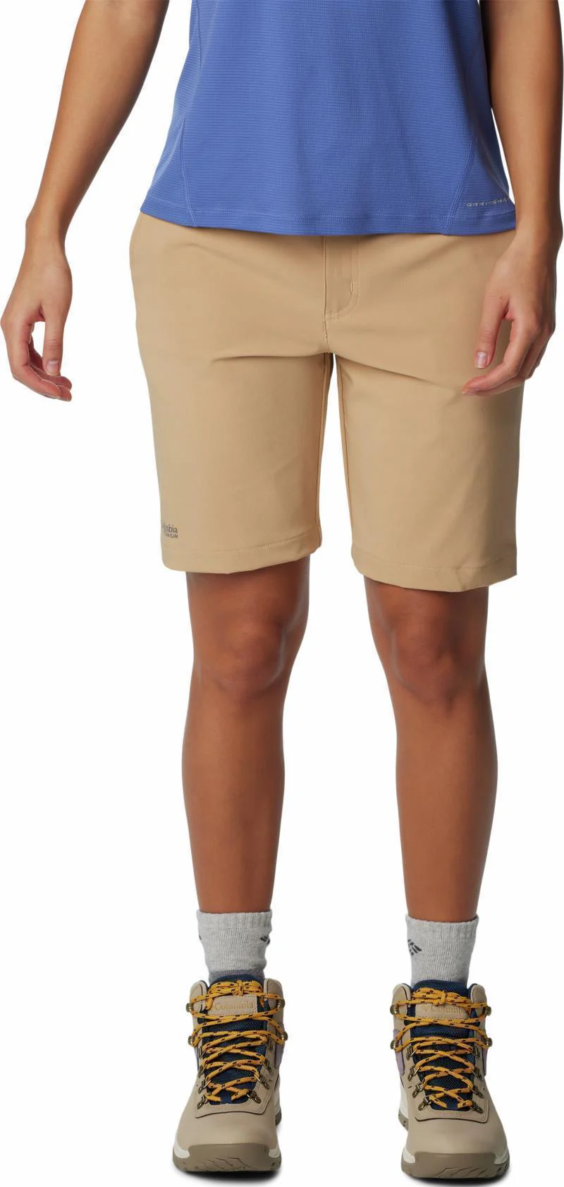 Back Beauty Softshell Shorts, 9" Inseam - Womens - Image 3