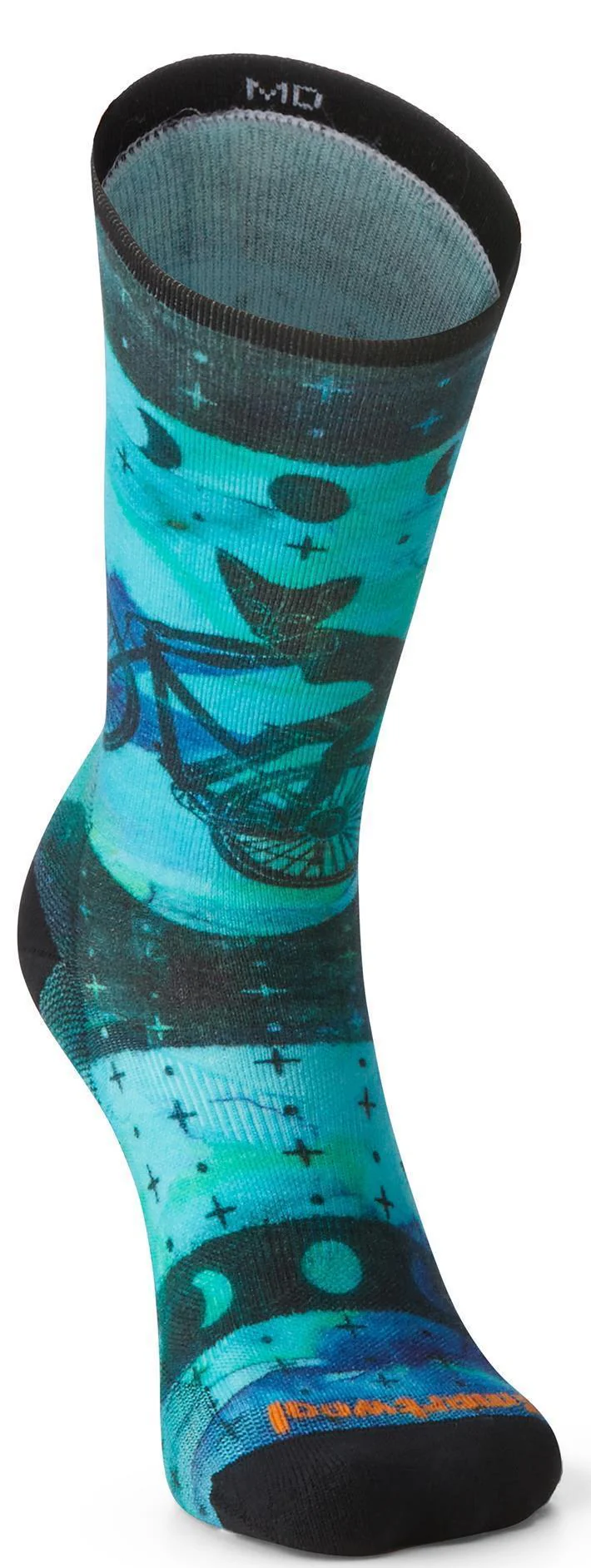 Bike Zero Cushion Celestial Print Crew Socks - Womens - Image 2
