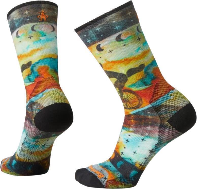 Bike Zero Cushion Celestial Print Crew Socks - Womens - Image 3
