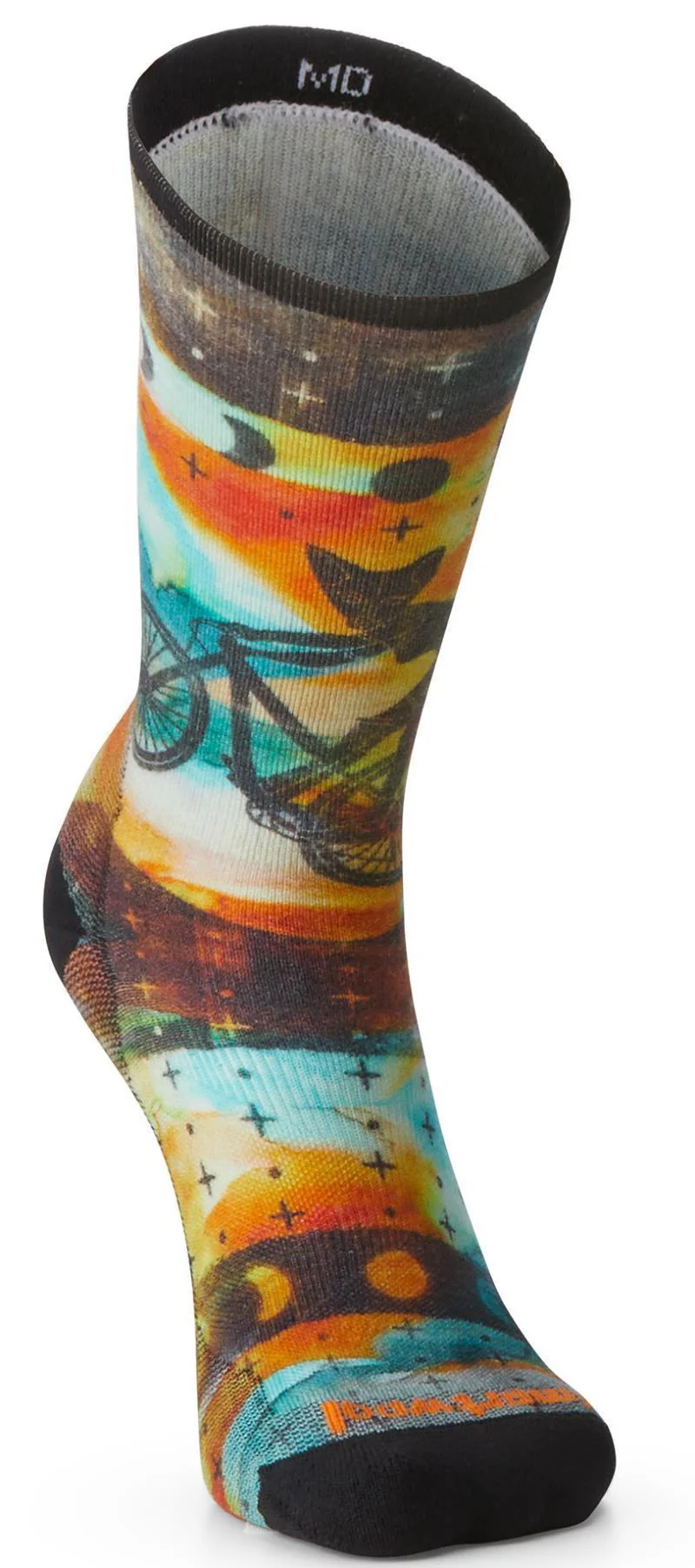Bike Zero Cushion Celestial Print Crew Socks - Womens - Image 4