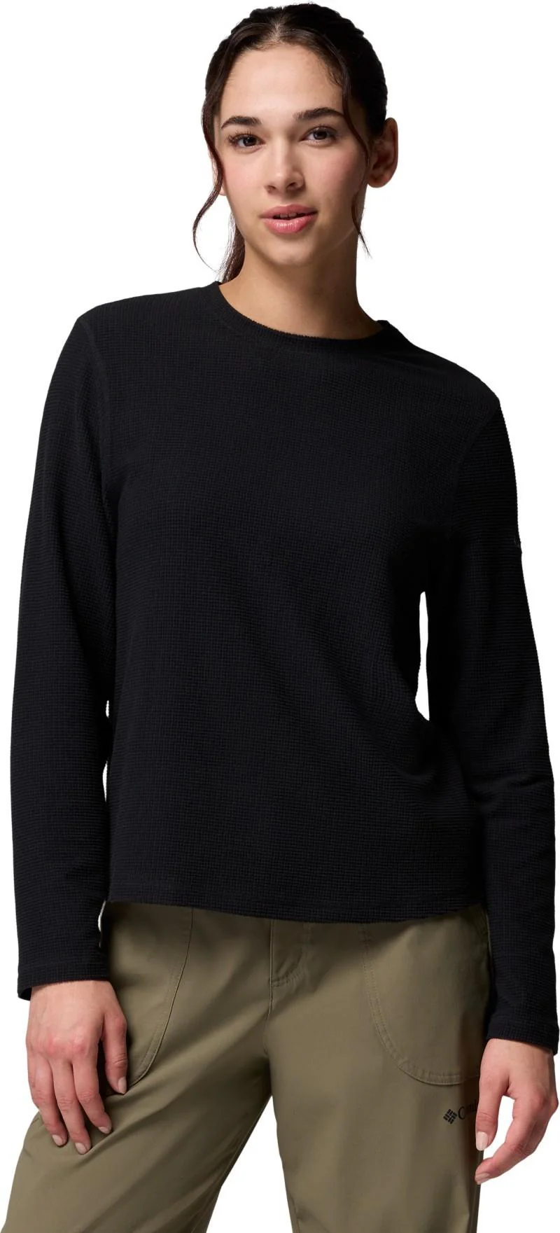 Brea Falls Grid Crew LS - Womens