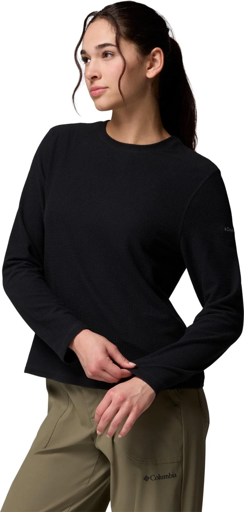 Brea Falls Grid Crew LS - Womens - Image 2