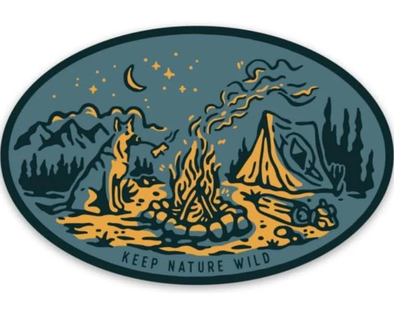Campfire Dog Sticker