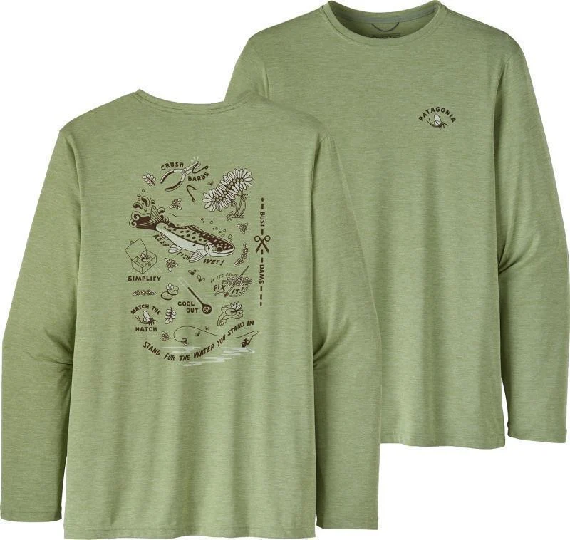 Capilene Cool Daily Fish Graphic LS Shirt - Mens - Image 88