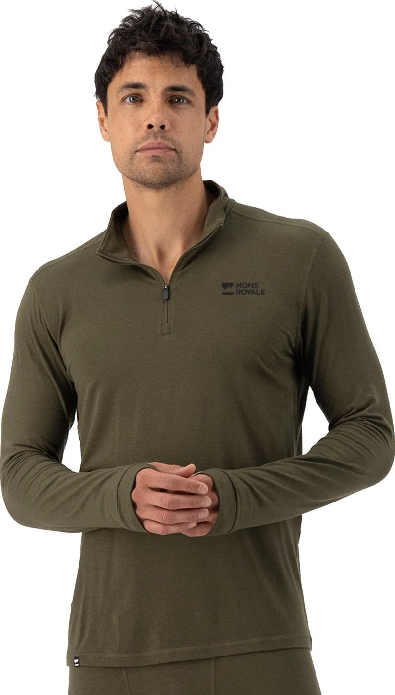 Cascade Merino Base Layer 1/4 Zip LS - Mens - Image 3