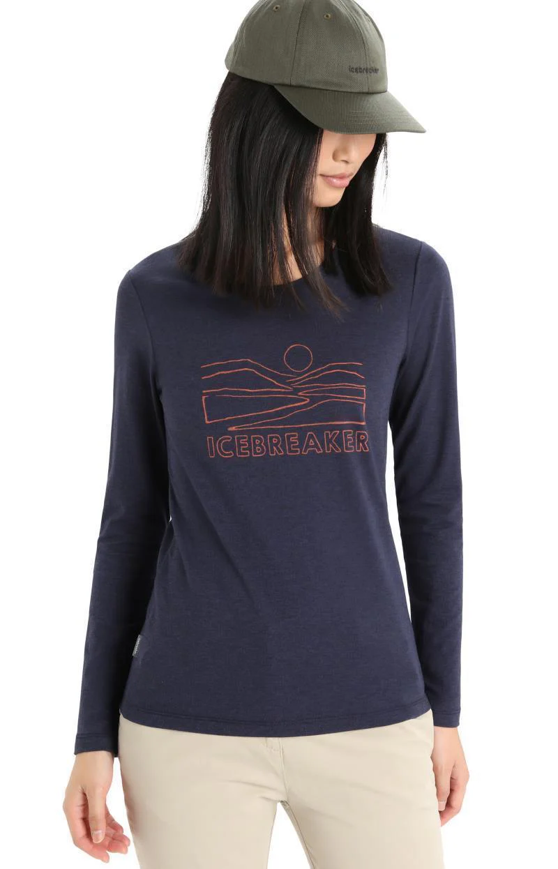 Central Classic LS Tee - icebreaker Sunset - Womens - Image 2