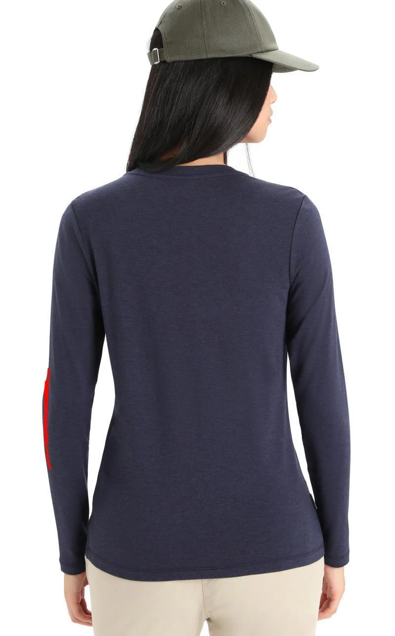 Central Classic LS Tee - icebreaker Sunset - Womens - Image 3