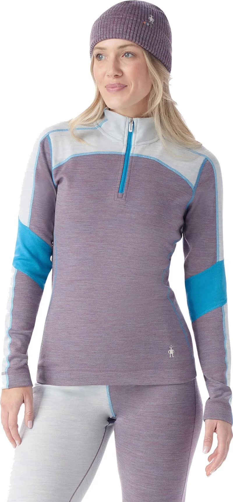 Classic Thermal Merino 250 Base Layer Colorblock 1/4 Zip - Womens
