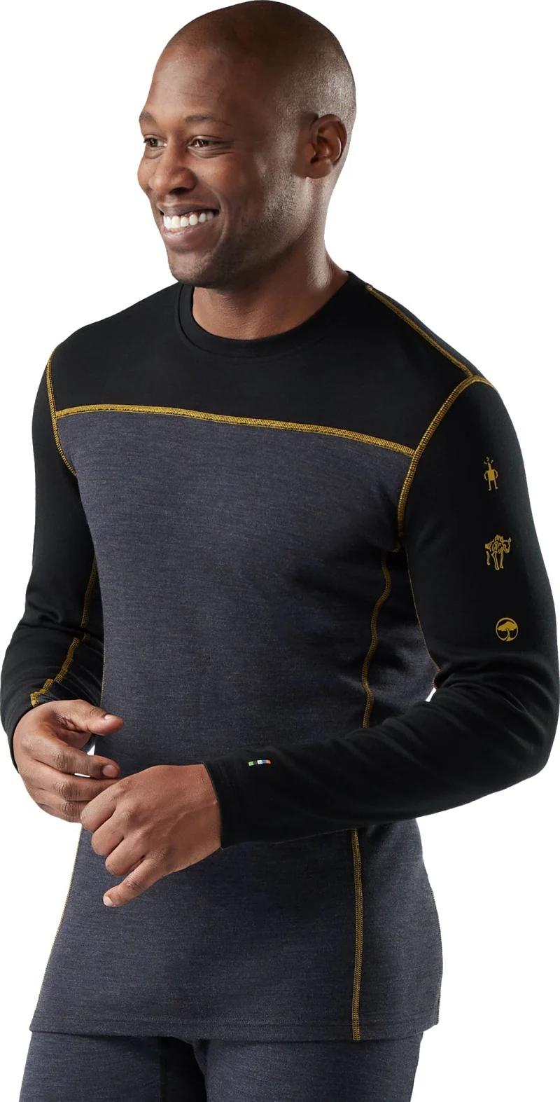 Classic Thermal Merino Base Layer Colorblock Crew - Mens - Image 8