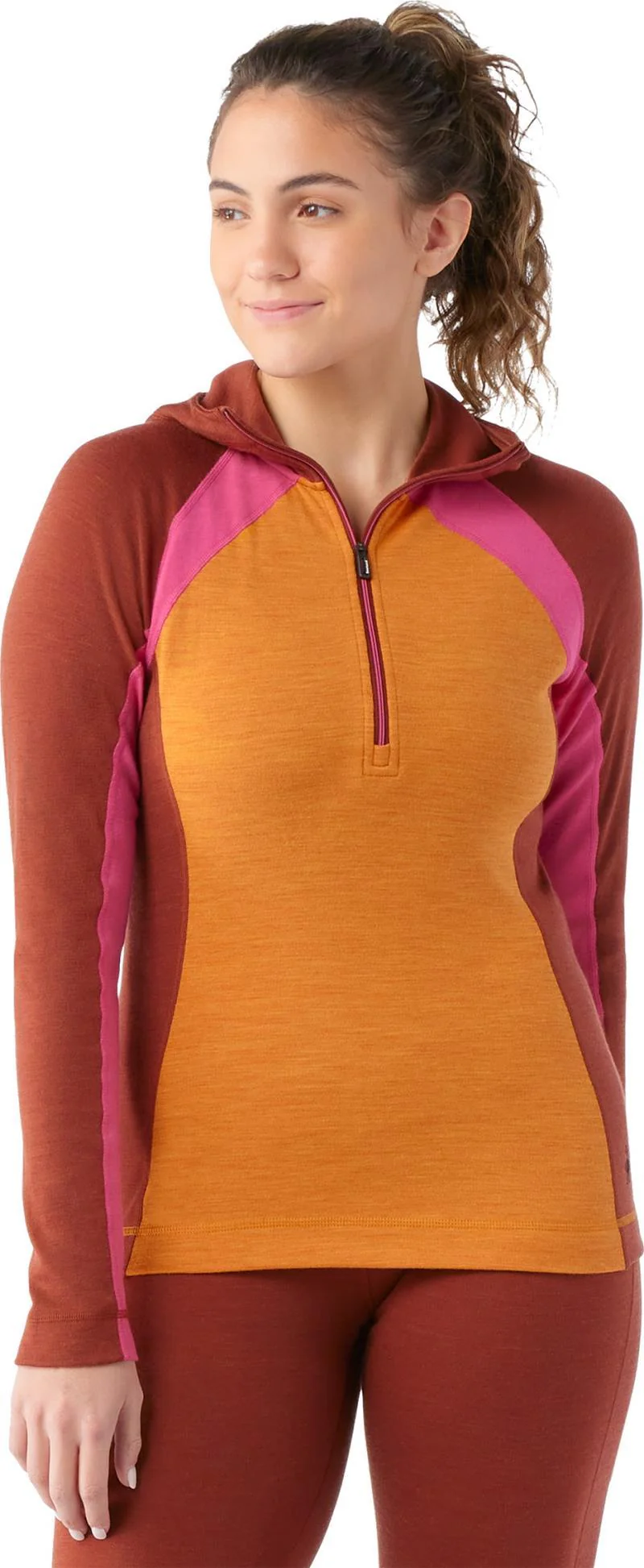 Classic Thermal Merino Base Layer 1/2 Zip Hoodie - Womens - Image 17