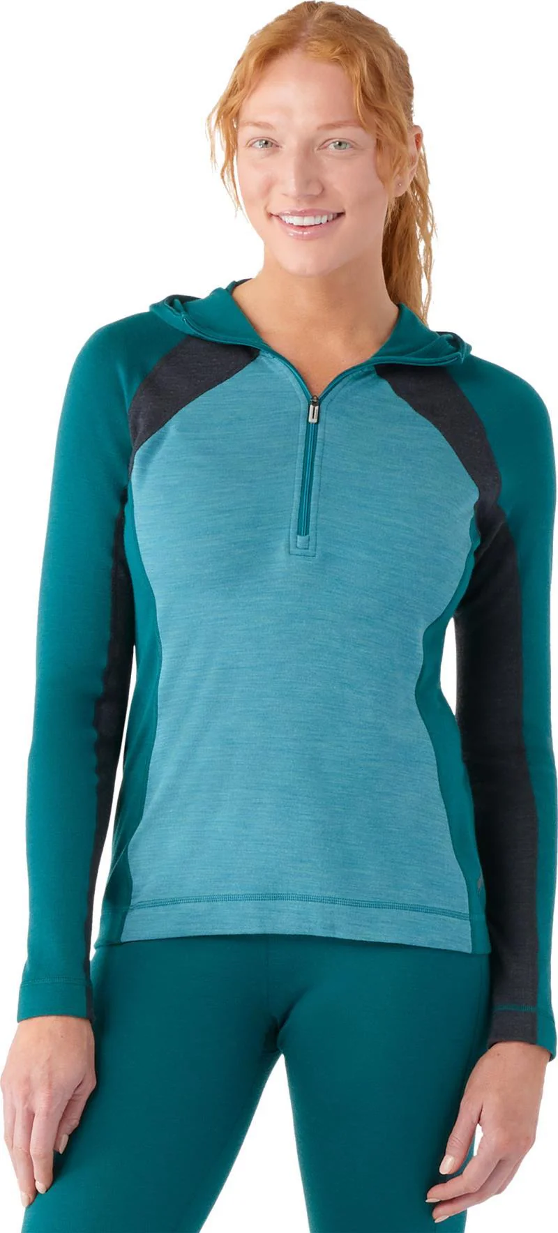 Classic Thermal Merino Base Layer 1/2 Zip Hoodie - Womens - Image 2