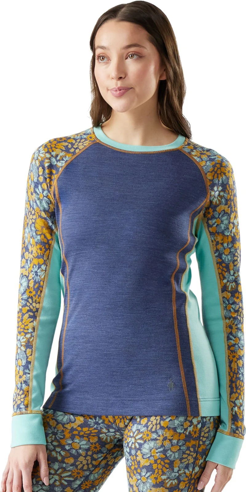 Classic Thermal Merino Base Layer Colorblock Crew - Womens - Image 5