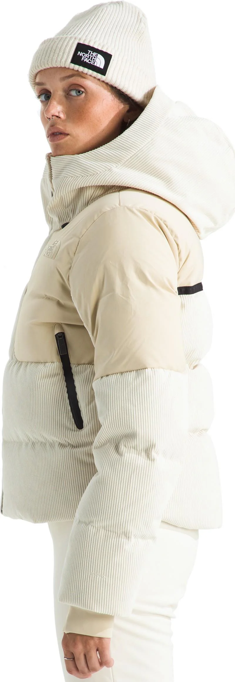 Cold Spell Corduroy Cropped Down Jacket - Womens - Image 2