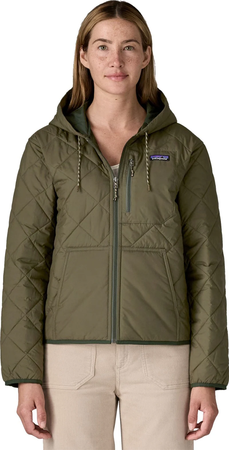 Diamond Quilted Bomber Hoody - Womens - Image 2