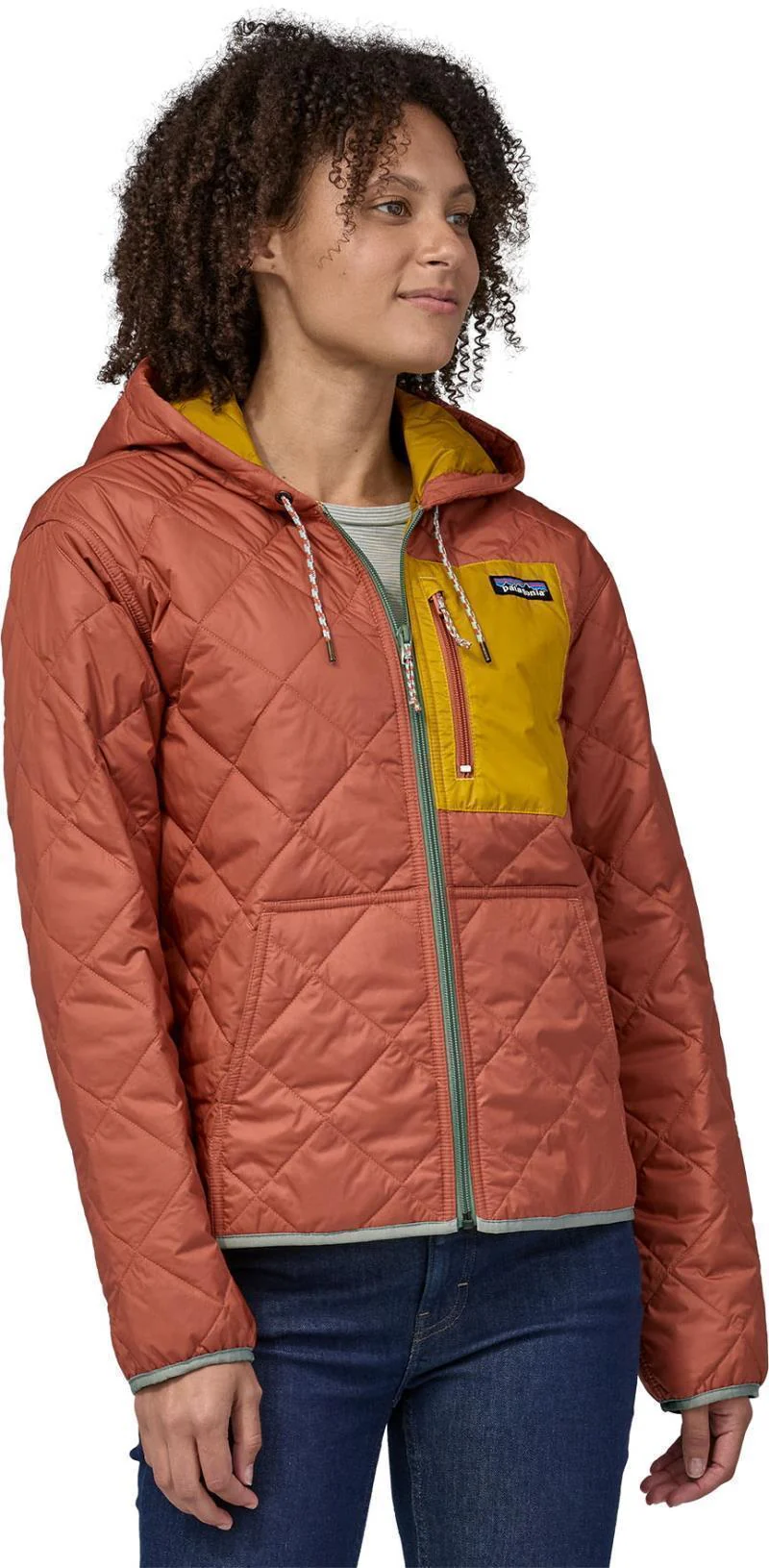 Diamond Quilted Bomber Hoody - Womens - Image 7