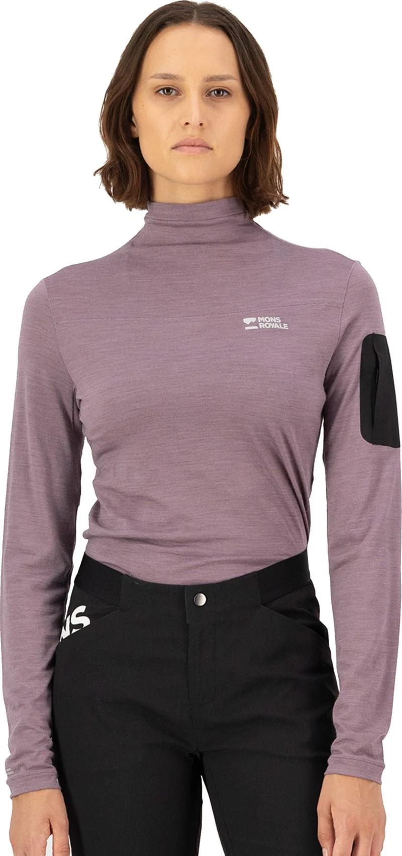 Diversion Merino Mock Neck LS - Womens - Image 2