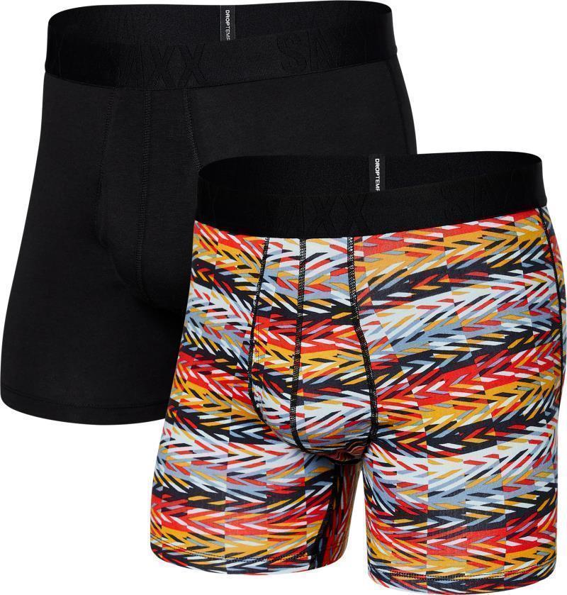 DropTemp Cooling Cotton Boxer Briefs w/ Fly, 5" Inseam - Mens - 2 Pack - Image 3