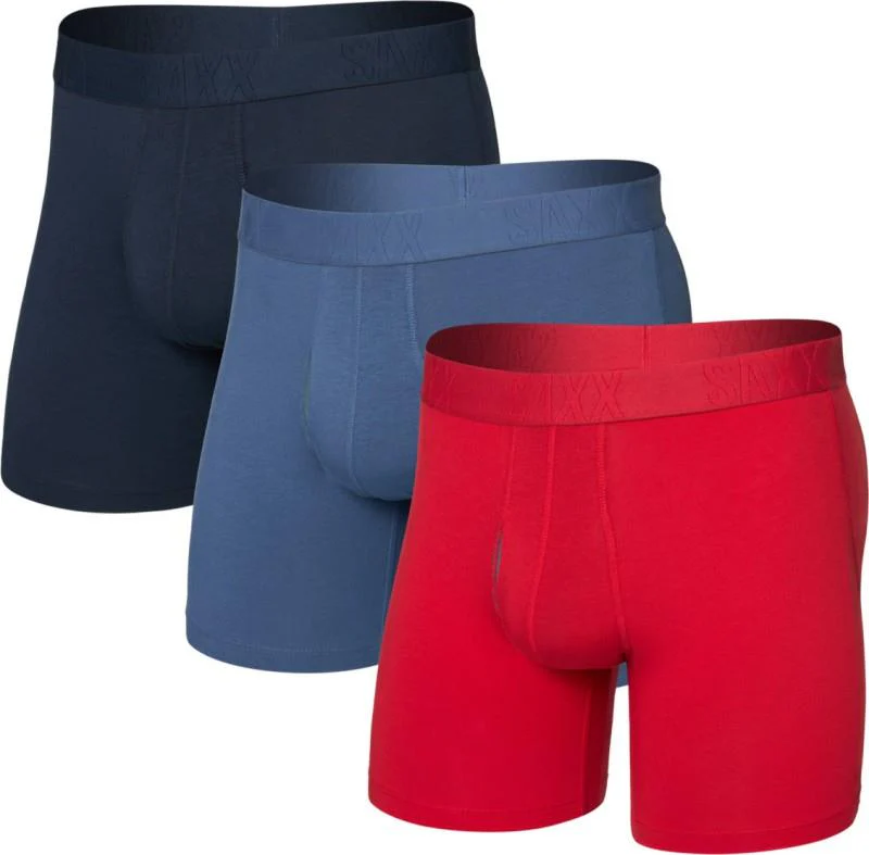 DropTemp Cooling Cotton Boxer Briefs w/ Fly, 6" Inseam - Mens - 3 Pack - Image 3