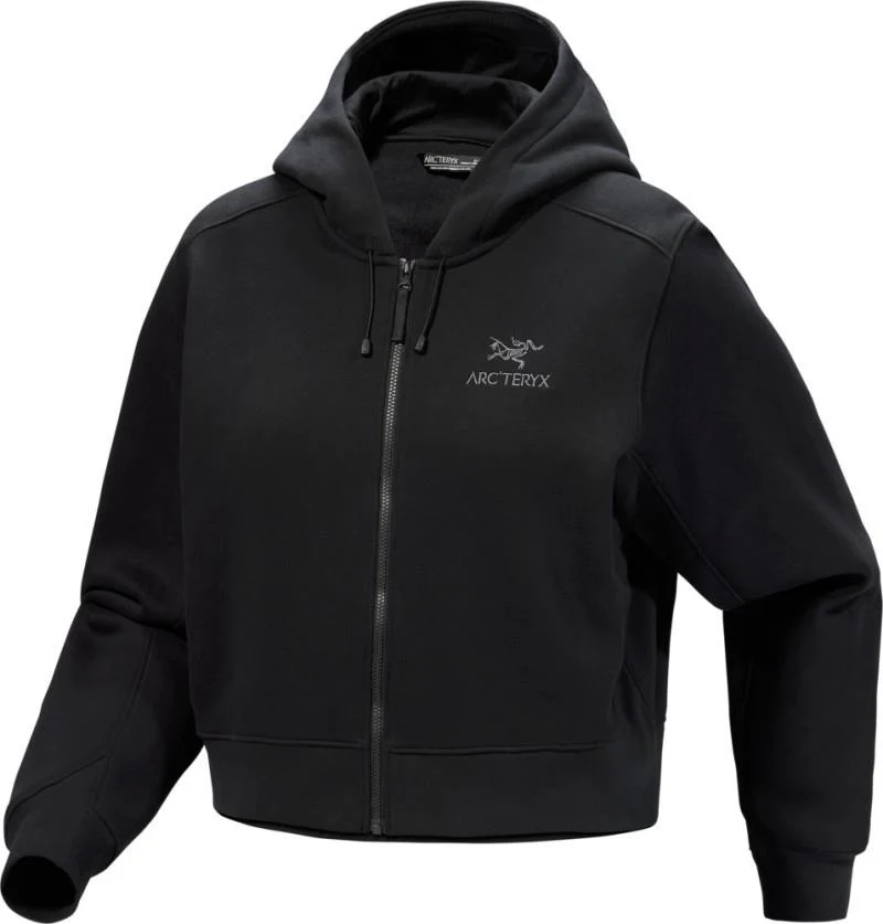 Emblem Fleece Full Zip Crop Hoody - Womens