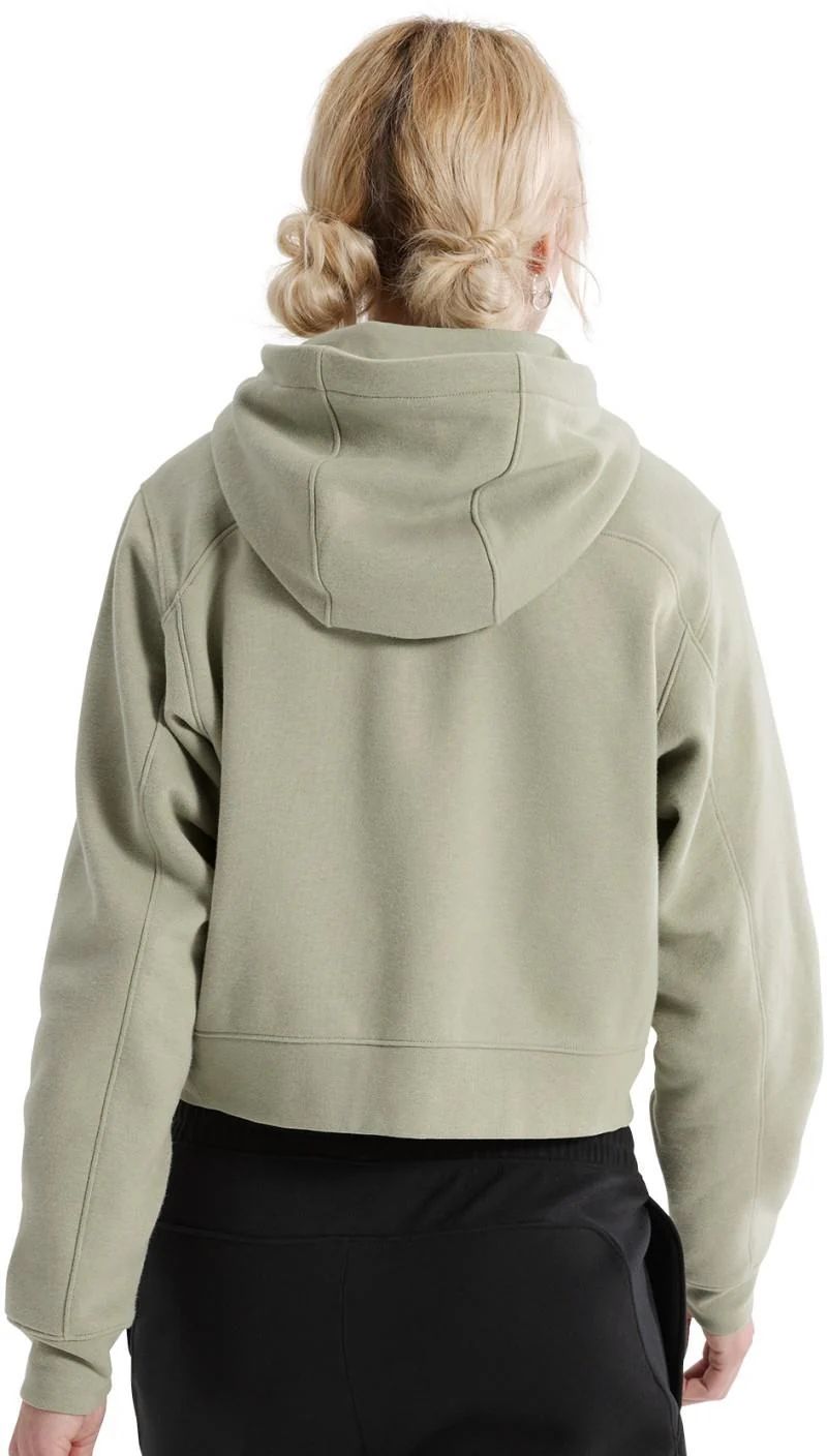 Emblem Fleece Full Zip Crop Hoody - Womens - Image 10