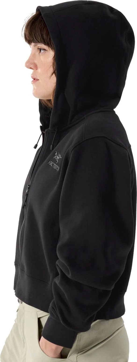 Emblem Fleece Full Zip Crop Hoody - Womens - Image 4