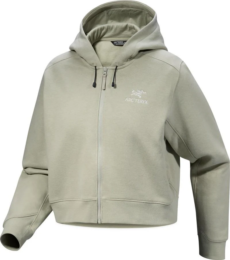 Emblem Fleece Full Zip Crop Hoody - Womens - Image 6