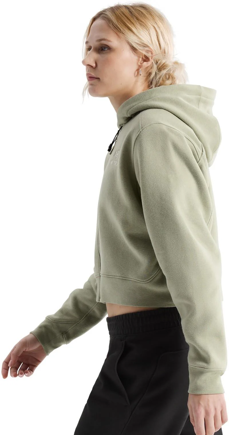 Emblem Fleece Full Zip Crop Hoody - Womens - Image 9