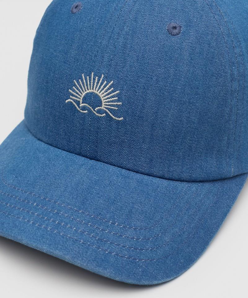 Embroidered Denim Peak Hat - Image 3