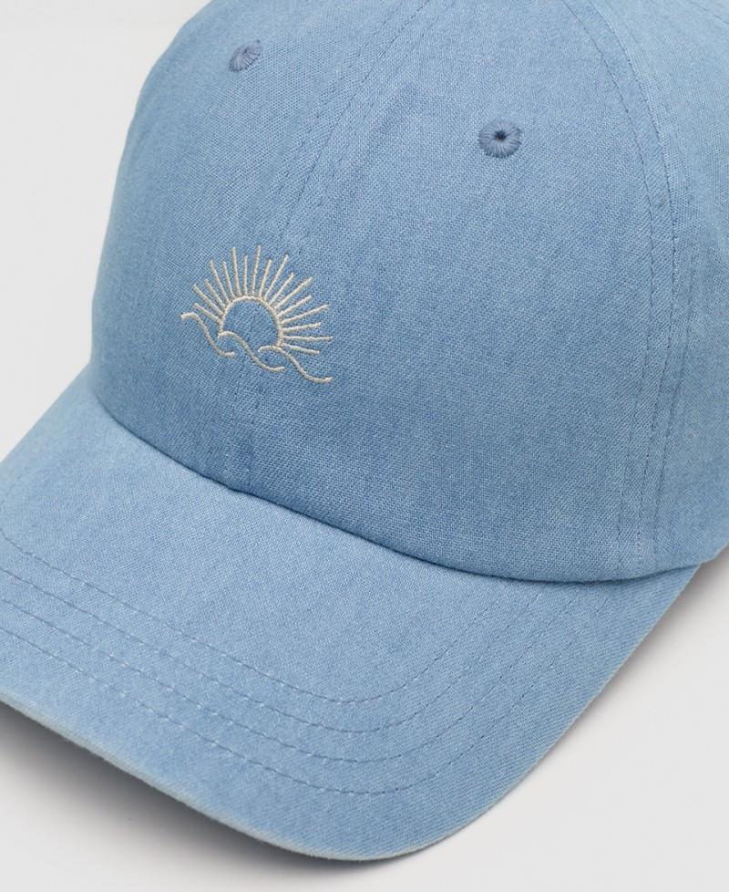 Embroidered Denim Peak Hat - Image 6