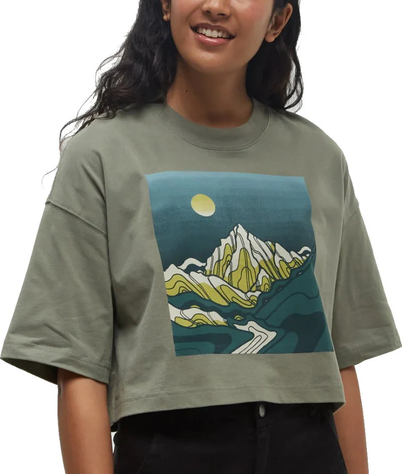 Emerald Edge Oversized Crop T-Shirt - Womens - Image 2