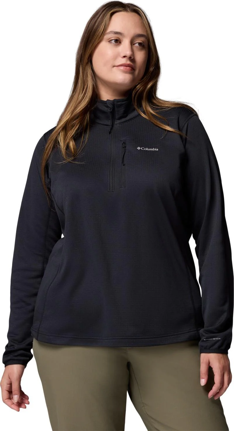 Essential Hike Grid Fleece Half-Zip, Extended - Womens