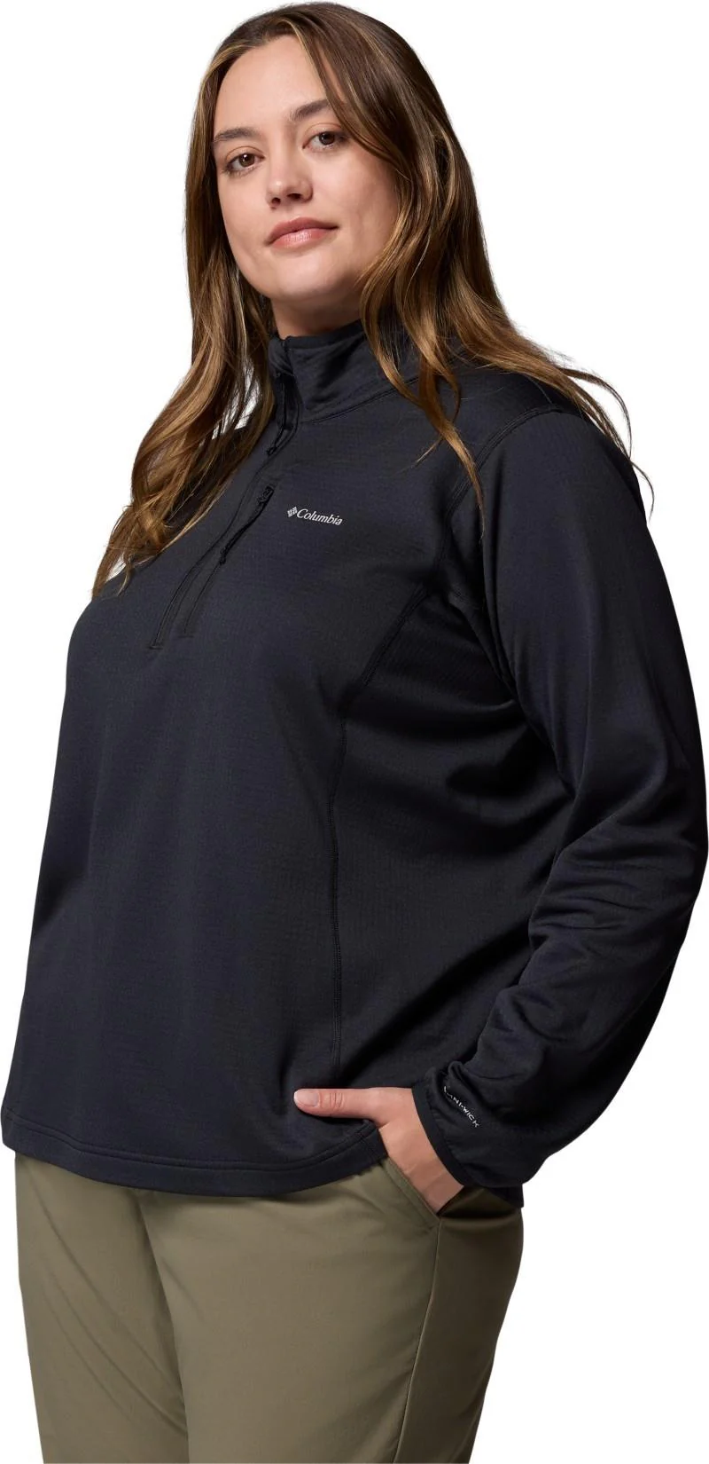 Essential Hike Grid Fleece Half-Zip, Extended - Womens - Image 2