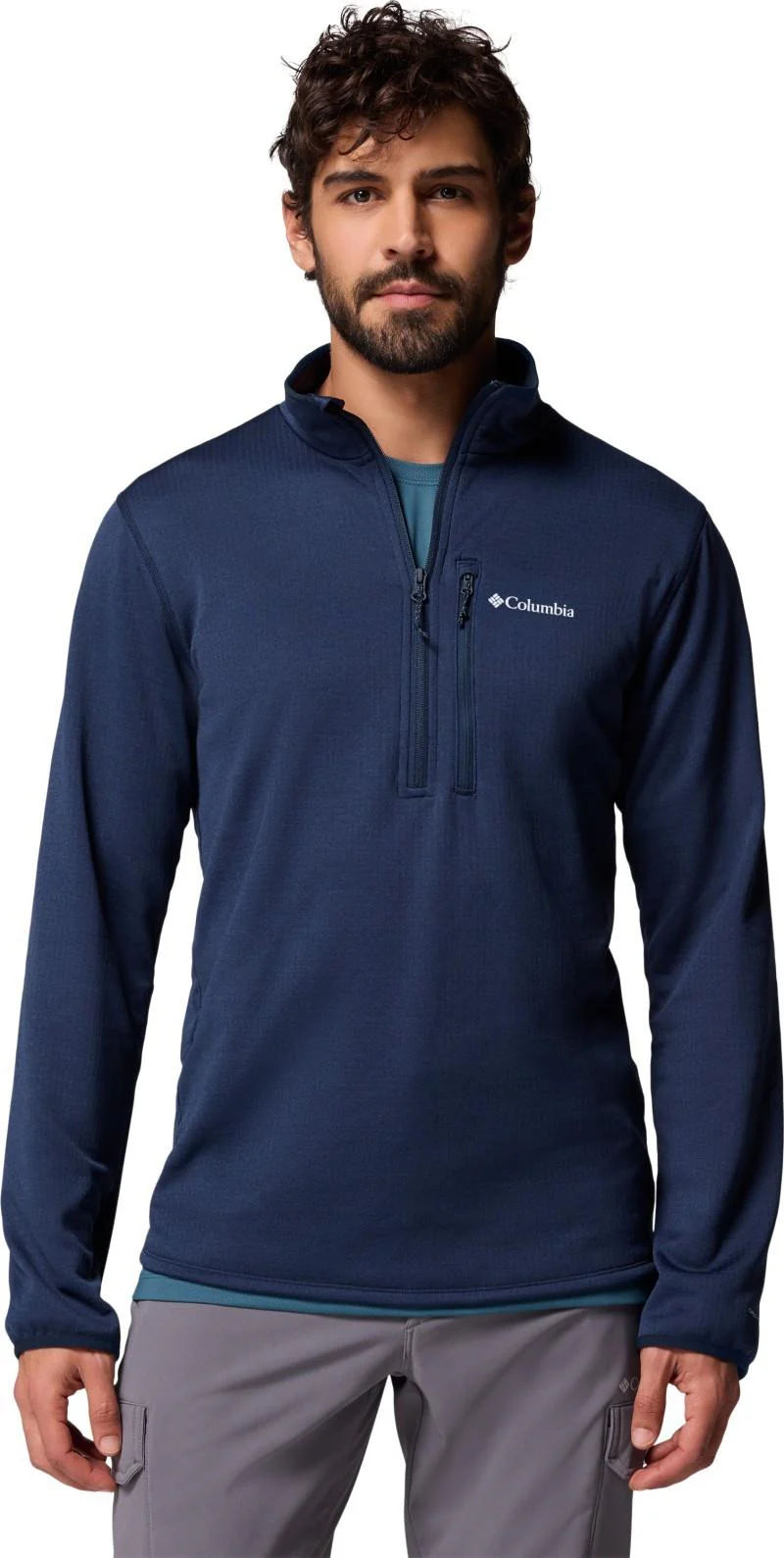 Essential Hike Grid Fleece Half Zip - Mens - Image 10