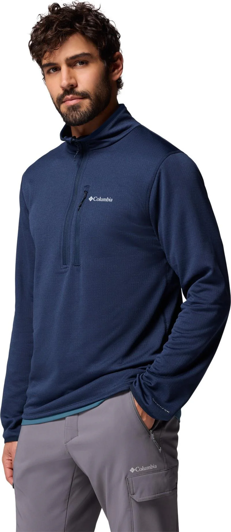 Essential Hike Grid Fleece Half Zip - Mens - Image 11