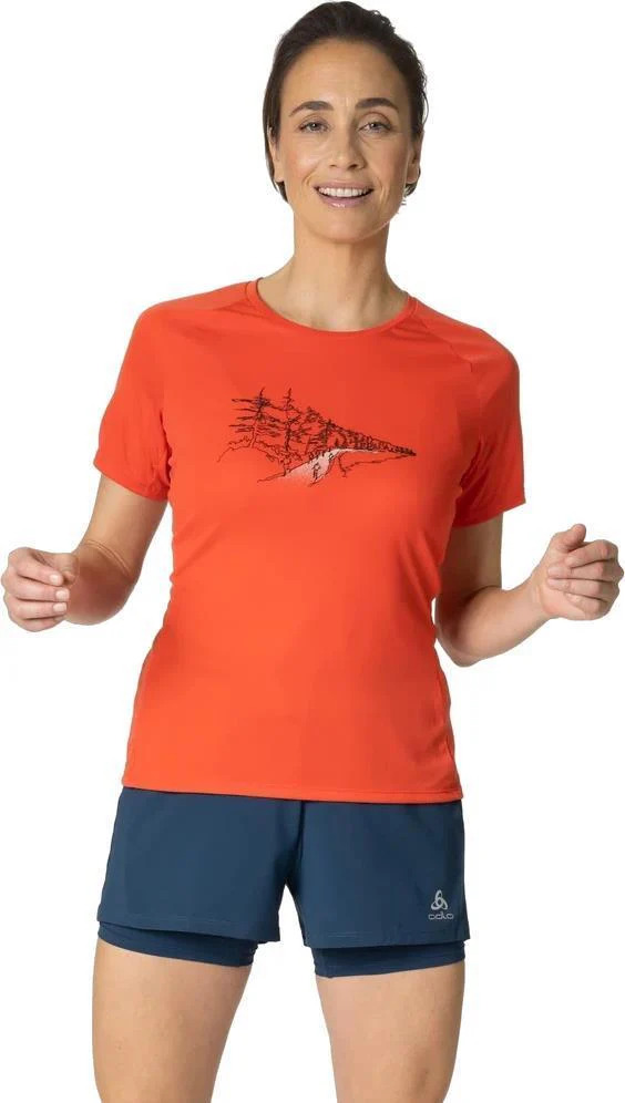 Essential Print Crew Neck SS - Womens - Image 3