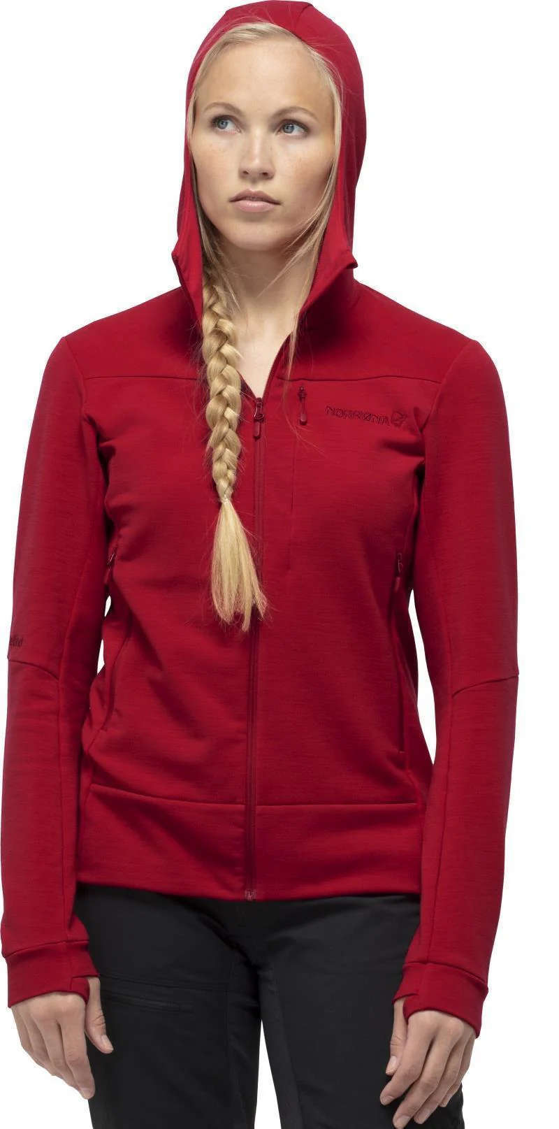 Falketind Warmwool2 Stretch Zip Hood - Womens - Image 17