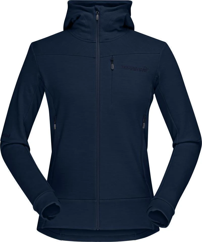 Falketind Warmwool2 Stretch Zip Hood - Womens - Image 2