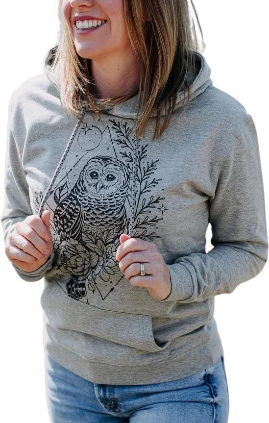 Floral Owl Hoody - Unisex